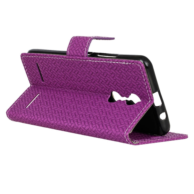 For Lenovo K6 / K6 Power Weaving Texture Horizontal Flip PU Leather Case with Holder & Card Slots & Wallet & Photo Frame