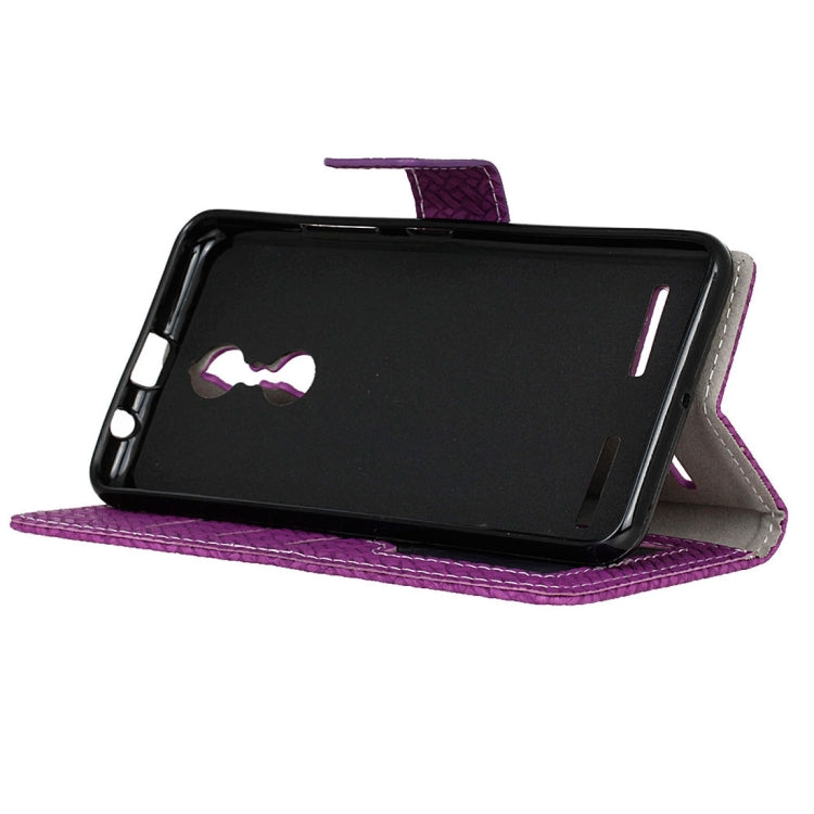 For Lenovo K6 / K6 Power Weaving Texture Horizontal Flip PU Leather Case with Holder & Card Slots & Wallet & Photo Frame