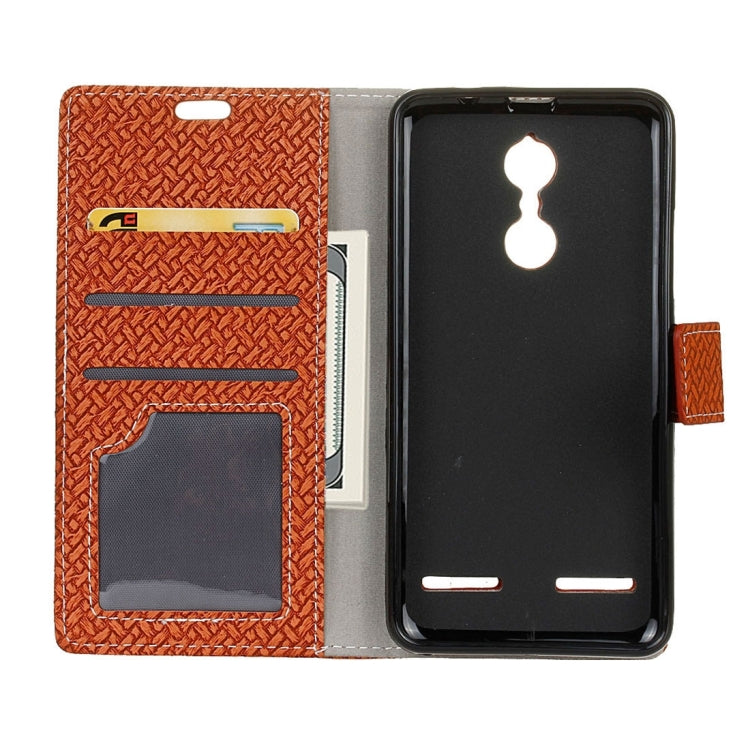 For Lenovo K6 / K6 Power Weaving Texture Horizontal Flip PU Leather Case with Holder & Card Slots & Wallet & Photo Frame