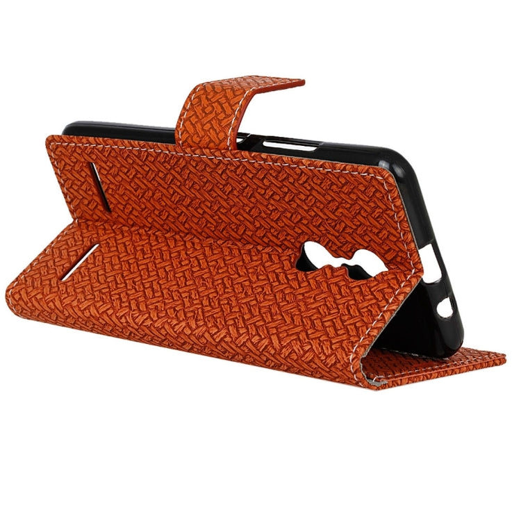 For Lenovo K6 / K6 Power Weaving Texture Horizontal Flip PU Leather Case with Holder & Card Slots & Wallet & Photo Frame