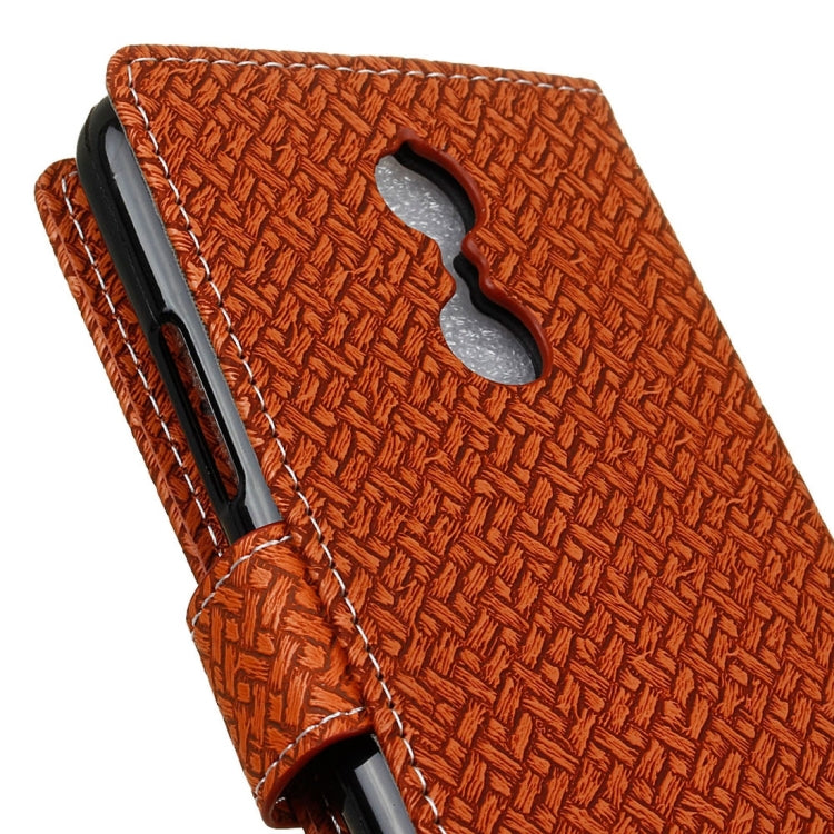 For Lenovo K6 / K6 Power Weaving Texture Horizontal Flip PU Leather Case with Holder & Card Slots & Wallet & Photo Frame