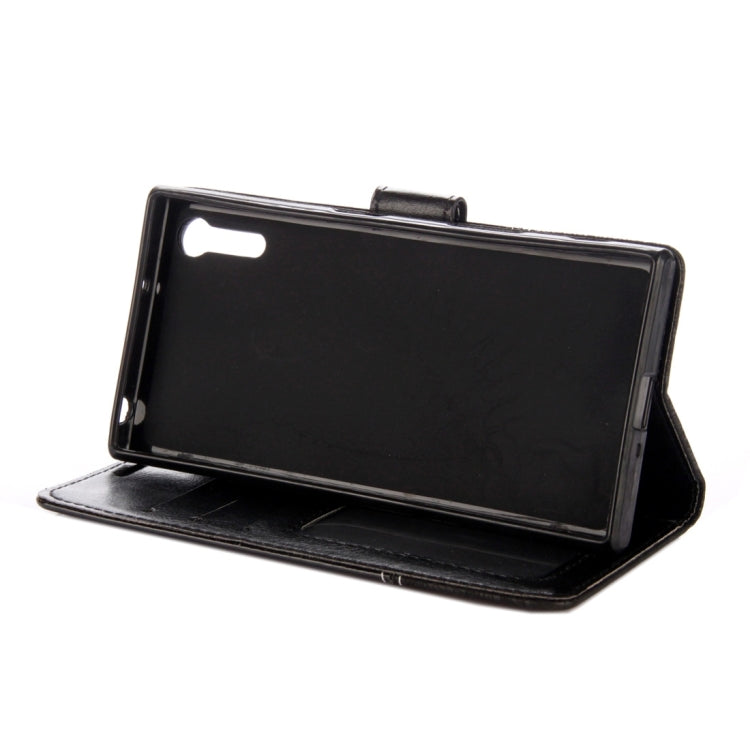 For Sony Xperia XZ & XZS Lace Stitching Leather Case with Card Slots & Holder & Wallet