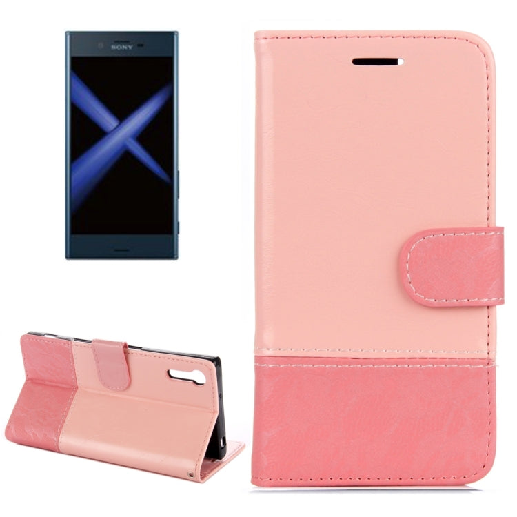 For Sony Xperia XZ & XZS Lace Stitching Leather Case with Card Slots & Holder & Wallet