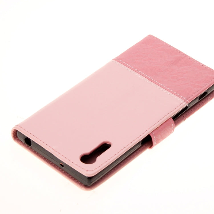 For Sony Xperia XZ & XZS Lace Stitching Leather Case with Card Slots & Holder & Wallet