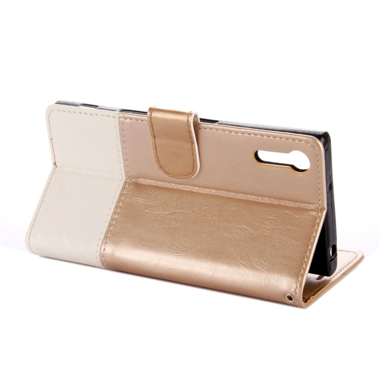 For Sony Xperia XZ & XZS Lace Stitching Leather Case with Card Slots & Holder & Wallet