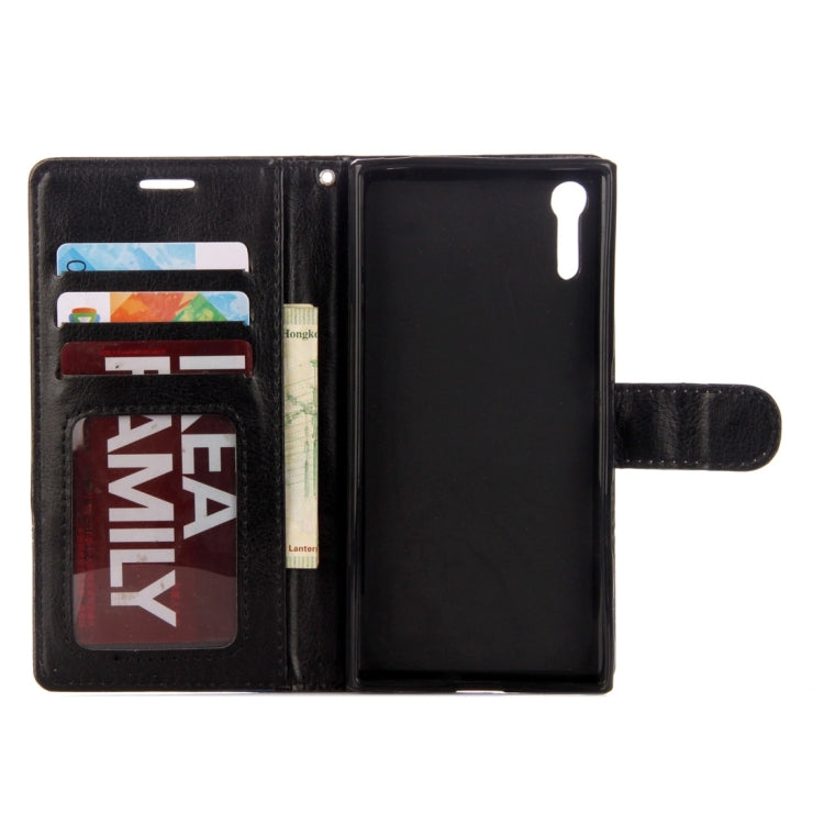 For Sony Xperia XZ & XZS Lace Stitching Leather Case with Card Slots & Holder & Wallet