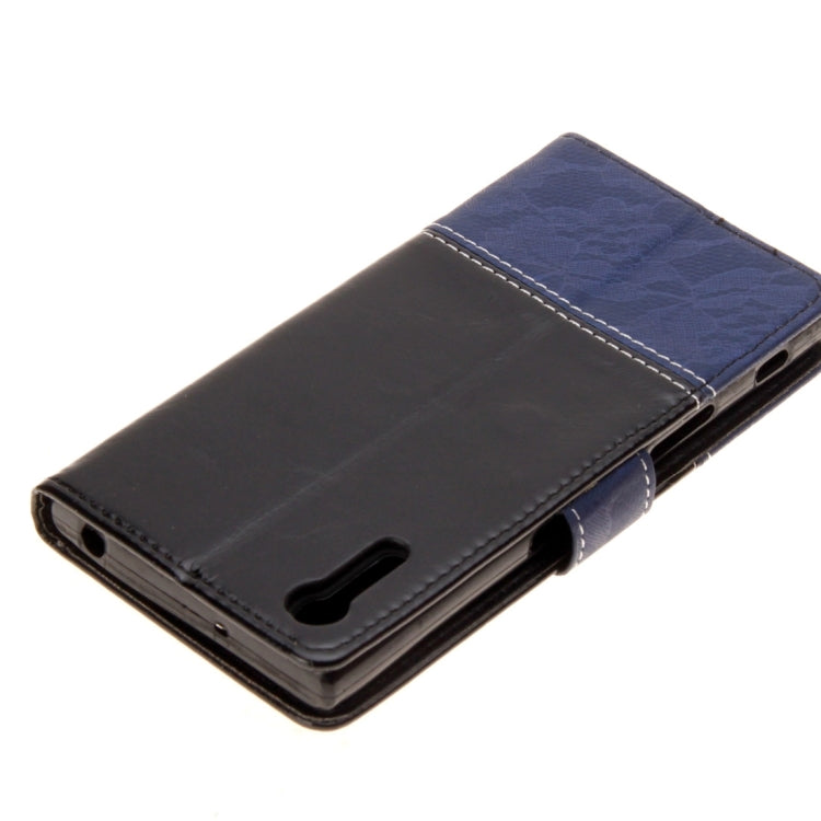 For Sony Xperia XZ & XZS Lace Stitching Leather Case with Card Slots & Holder & Wallet