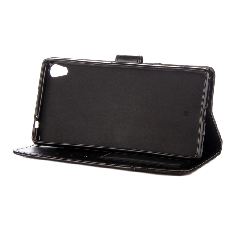 For Sony Xperia XA1 Ultra Lace Stitching Leather Case with Card Slots & Holder & Wallet