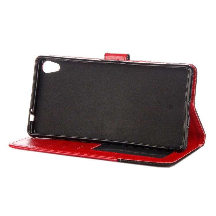 For Sony Xperia XA1 Ultra Lace Stitching Leather Case with Card Slots & Holder & Wallet