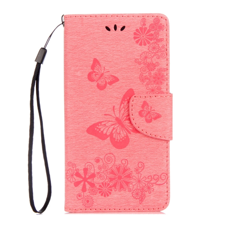 For Motorola Moto G5 Plus Pressed Flowers Butterfly Pattern Horizontal Flip Leather Case with Holder & Card Slots & Wallet