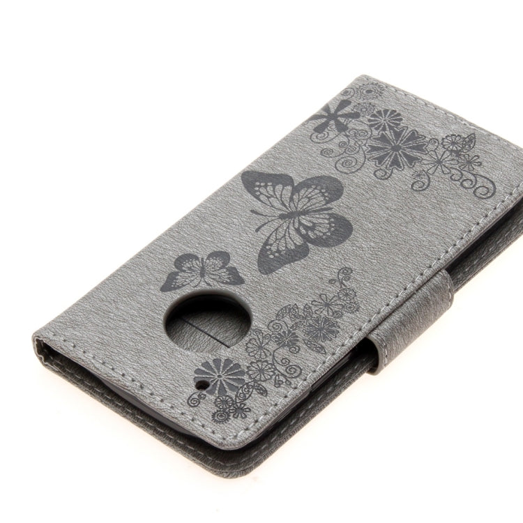 For Motorola Moto G5 Plus Pressed Flowers Butterfly Pattern Horizontal Flip Leather Case with Holder & Card Slots & Wallet