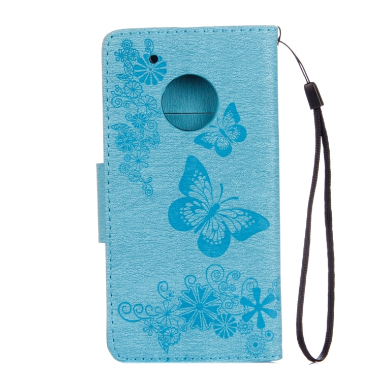 For Motorola Moto G5 Plus Pressed Flowers Butterfly Pattern Horizontal Flip Leather Case with Holder & Card Slots & Wallet