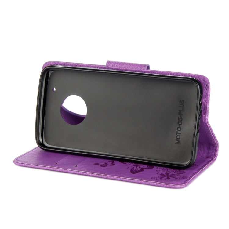 For Motorola Moto G5 Plus Pressed Flowers Butterfly Pattern Horizontal Flip Leather Case with Holder & Card Slots & Wallet