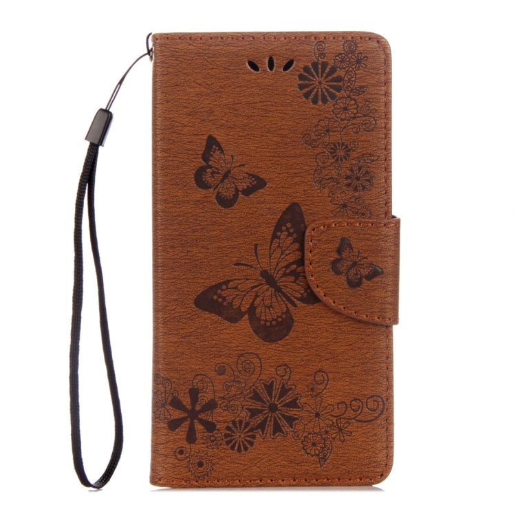 For Motorola Moto G5 Plus Pressed Flowers Butterfly Pattern Horizontal Flip Leather Case with Holder & Card Slots & Wallet