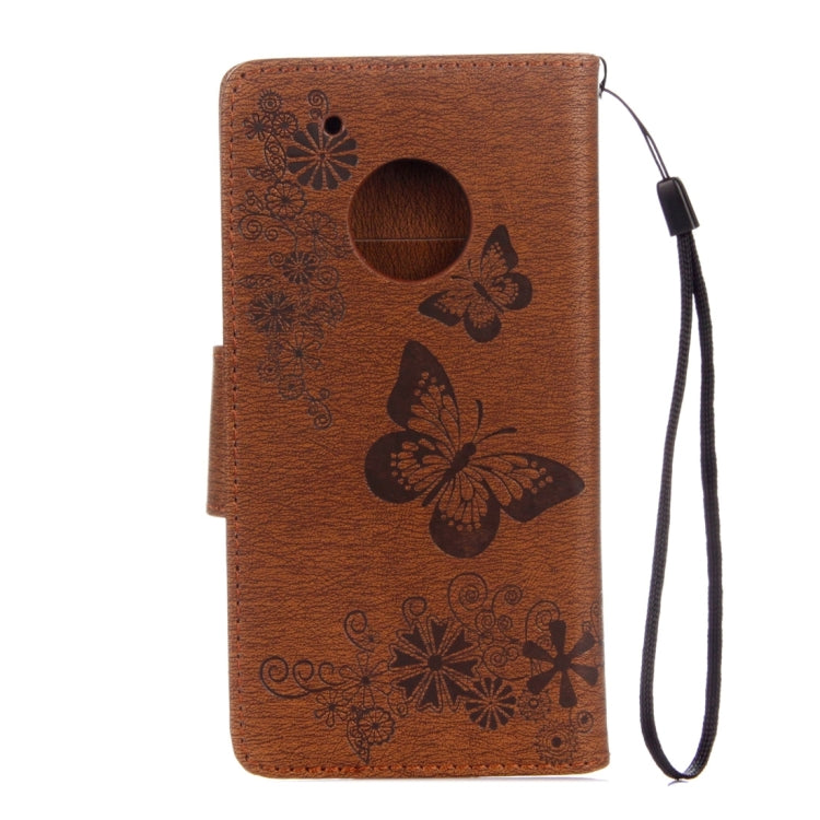 For Motorola Moto G5 Plus Pressed Flowers Butterfly Pattern Horizontal Flip Leather Case with Holder & Card Slots & Wallet