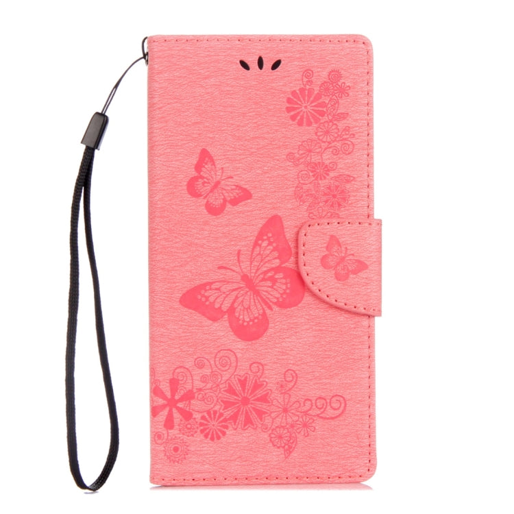 For Sony Xperia XA1 Pressed Flowers Butterfly Pattern Horizontal Flip Leather Case with Holder & Card Slots & Wallet