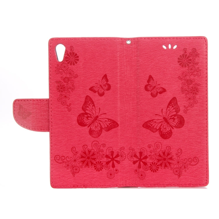 For Sony Xperia XA1 Pressed Flowers Butterfly Pattern Horizontal Flip Leather Case with Holder & Card Slots & Wallet