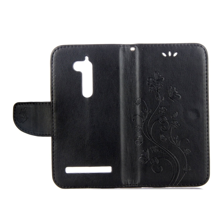 For ASUS Zenfone Go ZB500KL Pressed Flowers Pattern Horizontal Flip Leather Case with Holder & Card Slots & Wallet