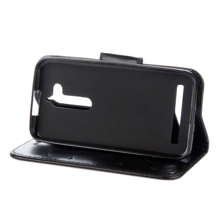 For ASUS Zenfone Go ZB500KL Pressed Flowers Pattern Horizontal Flip Leather Case with Holder & Card Slots & Wallet