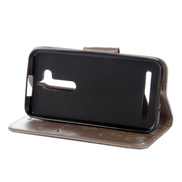 For ASUS Zenfone Go ZB500KL Pressed Flowers Pattern Horizontal Flip Leather Case with Holder & Card Slots & Wallet