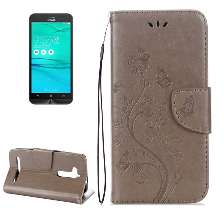 For ASUS Zenfone Go ZB500KL Pressed Flowers Pattern Horizontal Flip Leather Case with Holder & Card Slots & Wallet