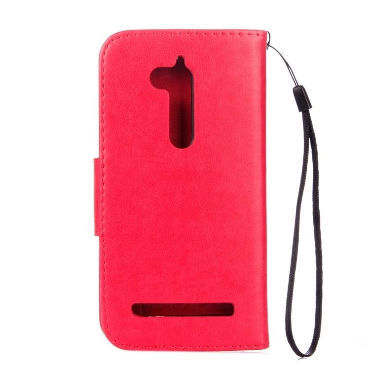 For ASUS Zenfone Go ZB500KL Pressed Flowers Pattern Horizontal Flip Leather Case with Holder & Card Slots & Wallet