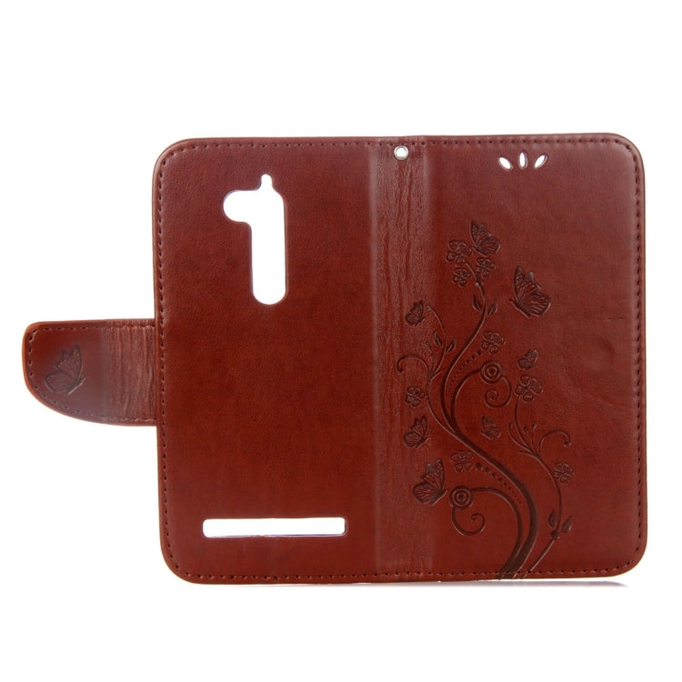 For ASUS Zenfone Go ZB500KL Pressed Flowers Pattern Horizontal Flip Leather Case with Holder & Card Slots & Wallet