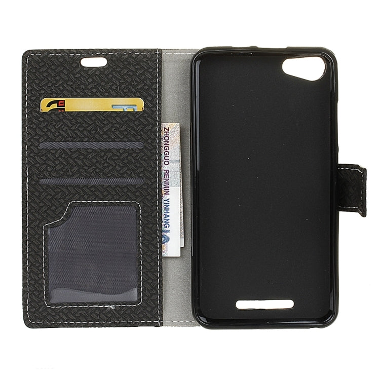 For Wiko JERRY MAX & LENNY3 MAX Horizontal Flip Weave Leather Case with Holder & Card Slots & Wallet