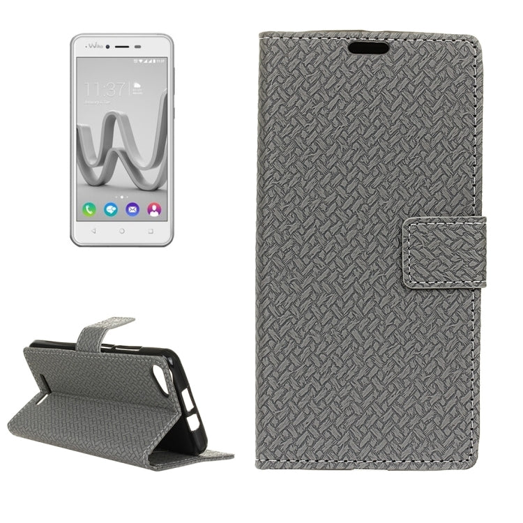 For Wiko JERRY MAX & LENNY3 MAX Horizontal Flip Weave Leather Case with Holder & Card Slots & Wallet