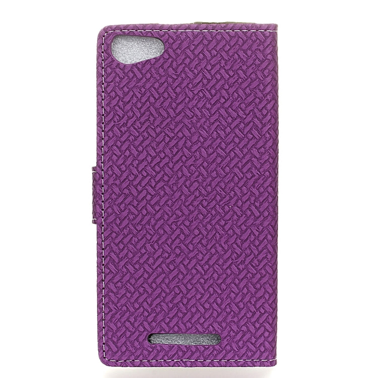 For Wiko JERRY MAX & LENNY3 MAX Horizontal Flip Weave Leather Case with Holder & Card Slots & Wallet