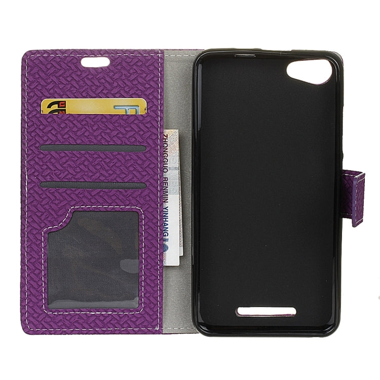 For Wiko JERRY MAX & LENNY3 MAX Horizontal Flip Weave Leather Case with Holder & Card Slots & Wallet
