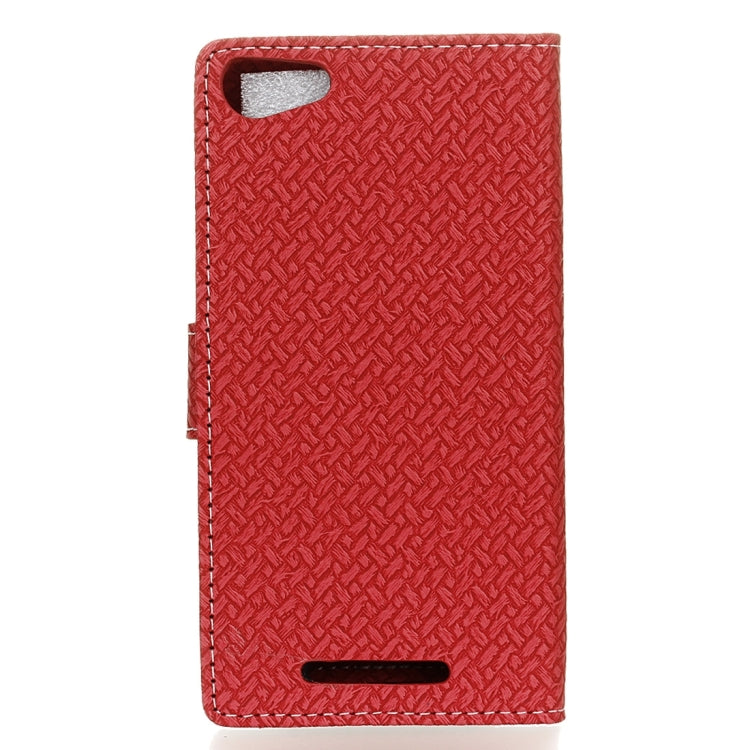 For Wiko JERRY MAX & LENNY3 MAX Horizontal Flip Weave Leather Case with Holder & Card Slots & Wallet