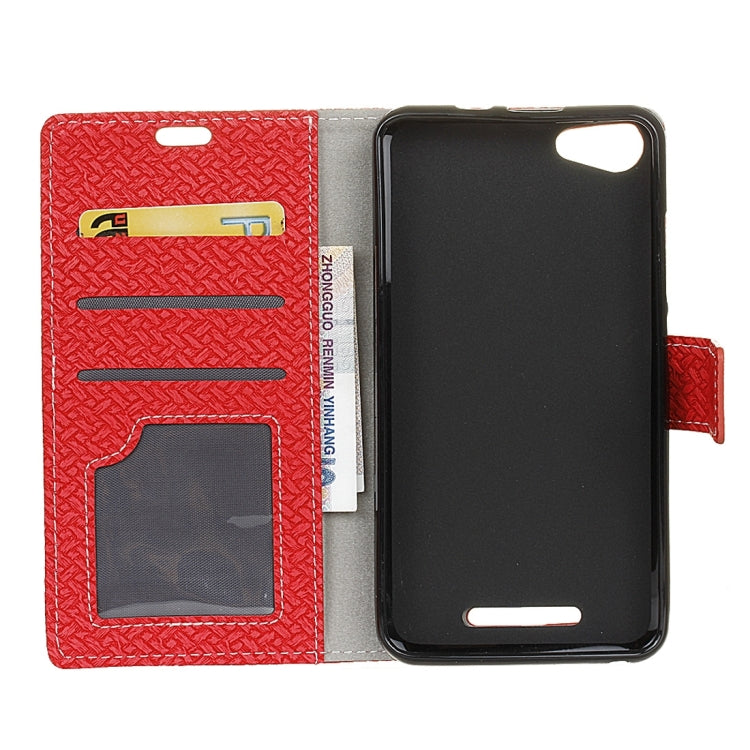 For Wiko JERRY MAX & LENNY3 MAX Horizontal Flip Weave Leather Case with Holder & Card Slots & Wallet