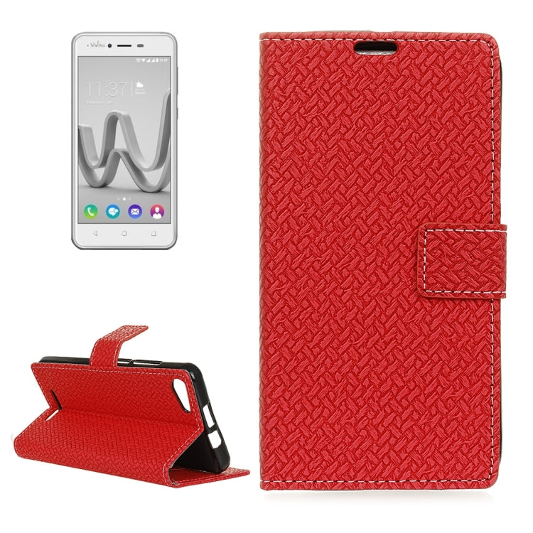 For Wiko JERRY MAX & LENNY3 MAX Horizontal Flip Weave Leather Case with Holder & Card Slots & Wallet