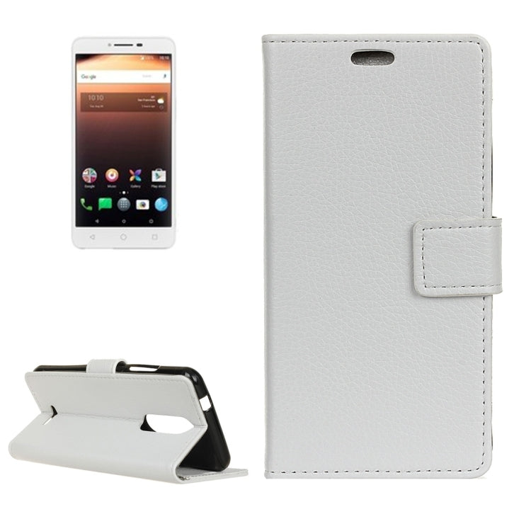 For Alcatel A3 XL Litchi Texture Horizontal Flip Leather Case with Holder & Card Slots & Wallet