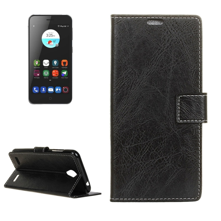 For ZTE  Blade A520 Retro Crazy Horse Texture Horizontal Flip Leather Case with Holder & Card Slots