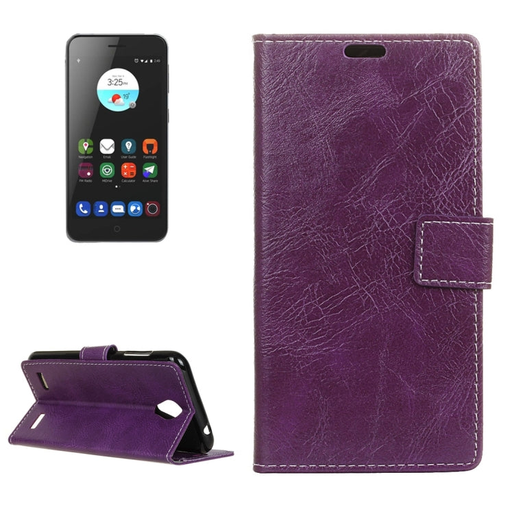 For ZTE  Blade A520 Retro Crazy Horse Texture Horizontal Flip Leather Case with Holder & Card Slots