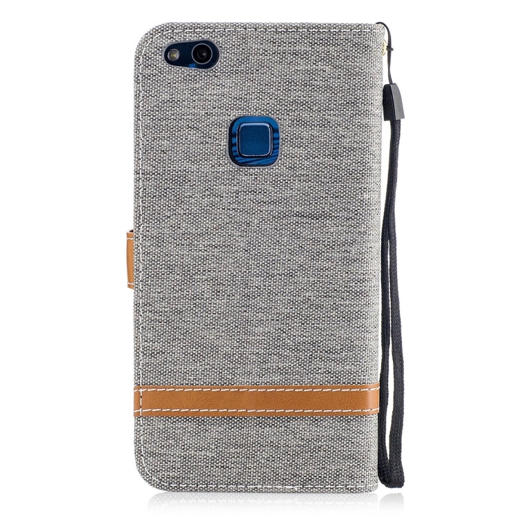 For Huawei  P10 Lite Denim Texture Leather Case with Holder & Card Slots & Wallet & Lanyard