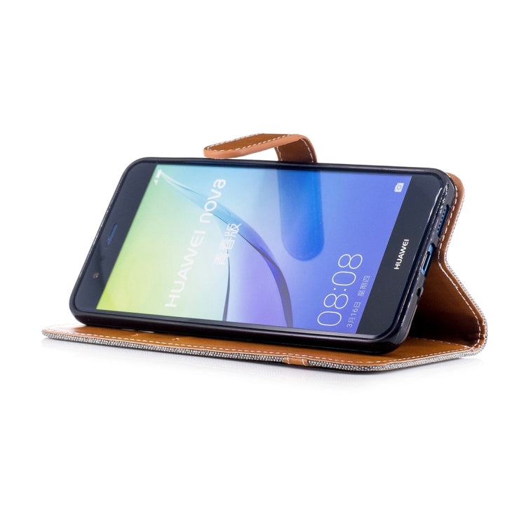 For Huawei  P10 Lite Denim Texture Leather Case with Holder & Card Slots & Wallet & Lanyard