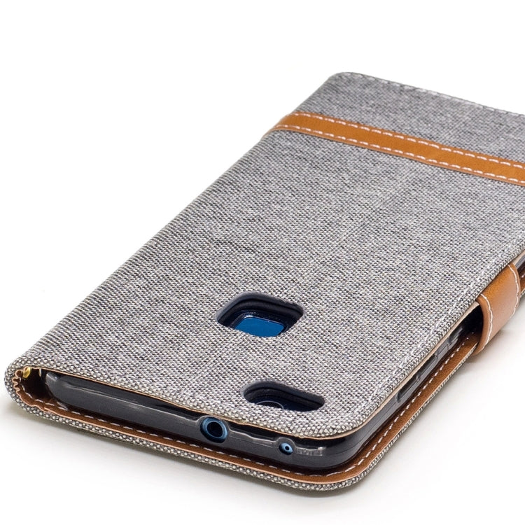 For Huawei  P10 Lite Denim Texture Leather Case with Holder & Card Slots & Wallet & Lanyard