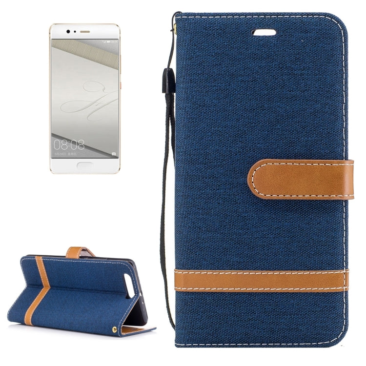 For Huawei  P10 Plus Denim Texture Leather Case with Holder & Card Slots & Wallet & Lanyard