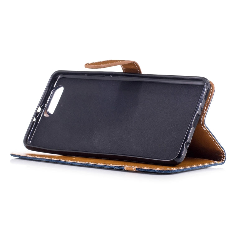 For Huawei  P10 Plus Denim Texture Leather Case with Holder & Card Slots & Wallet & Lanyard