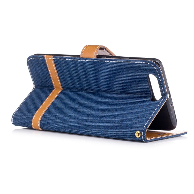 For Huawei  P10 Plus Denim Texture Leather Case with Holder & Card Slots & Wallet & Lanyard
