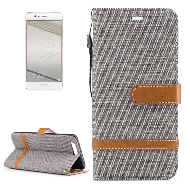 For Huawei  P10 Plus Denim Texture Leather Case with Holder & Card Slots & Wallet & Lanyard