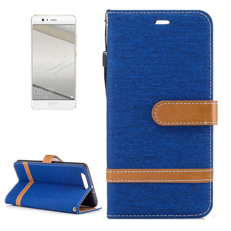 For Huawei  P10 Plus Denim Texture Leather Case with Holder & Card Slots & Wallet & Lanyard