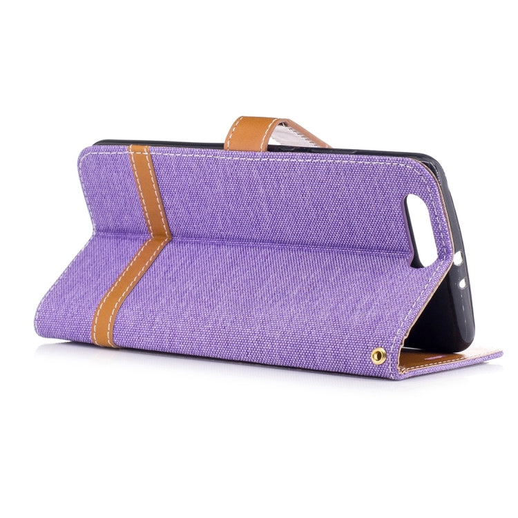 For Huawei  P10 Plus Denim Texture Leather Case with Holder & Card Slots & Wallet & Lanyard