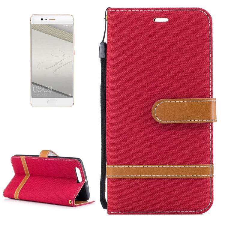 For Huawei  P10 Plus Denim Texture Leather Case with Holder & Card Slots & Wallet & Lanyard
