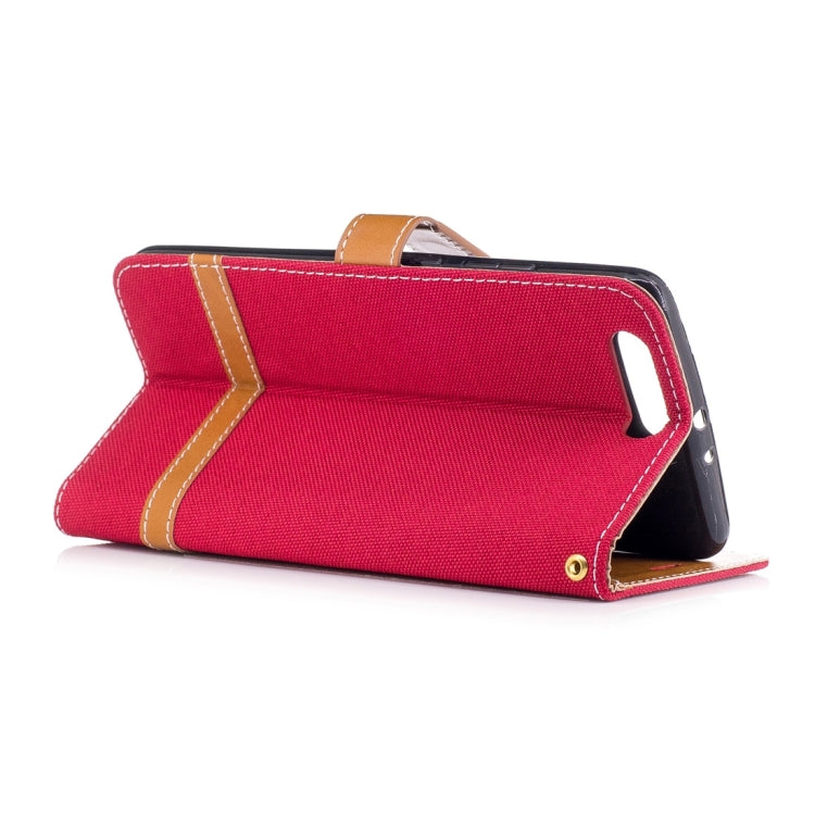 For Huawei  P10 Plus Denim Texture Leather Case with Holder & Card Slots & Wallet & Lanyard