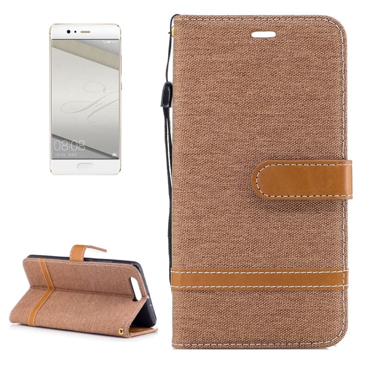 For Huawei  P10 Plus Denim Texture Leather Case with Holder & Card Slots & Wallet & Lanyard