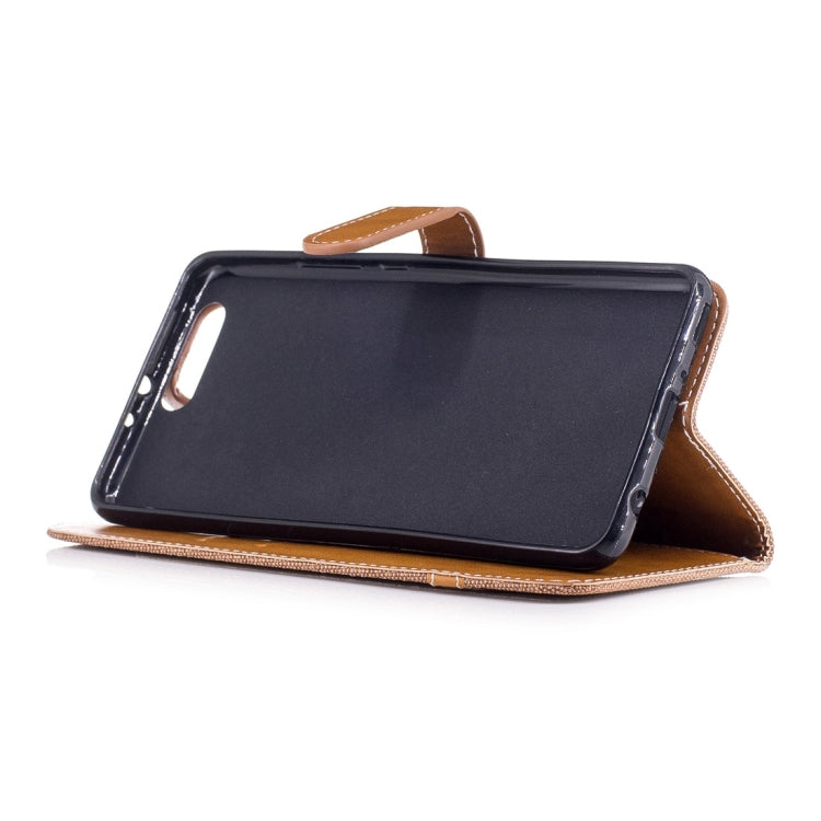 For Huawei  P10 Plus Denim Texture Leather Case with Holder & Card Slots & Wallet & Lanyard